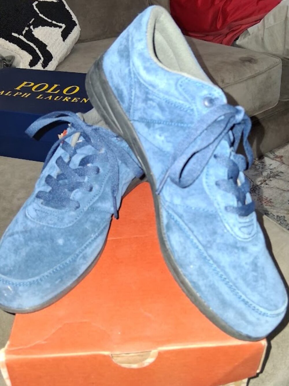 Propet Washable Walker Indigo Blue Comfort Sneaker Sz 8.5M